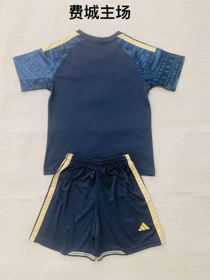 Youth Uniform Kids Kit 2026-2027 Philadelphia Union Home Soccer Jersey Shorts Child Football Set