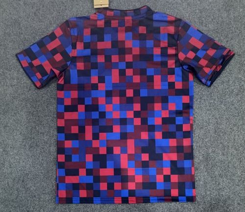 Barca Camisetas de Futbol Fans Version 2026-2027 Barcelona Blue/Red Soccer Training Jersey