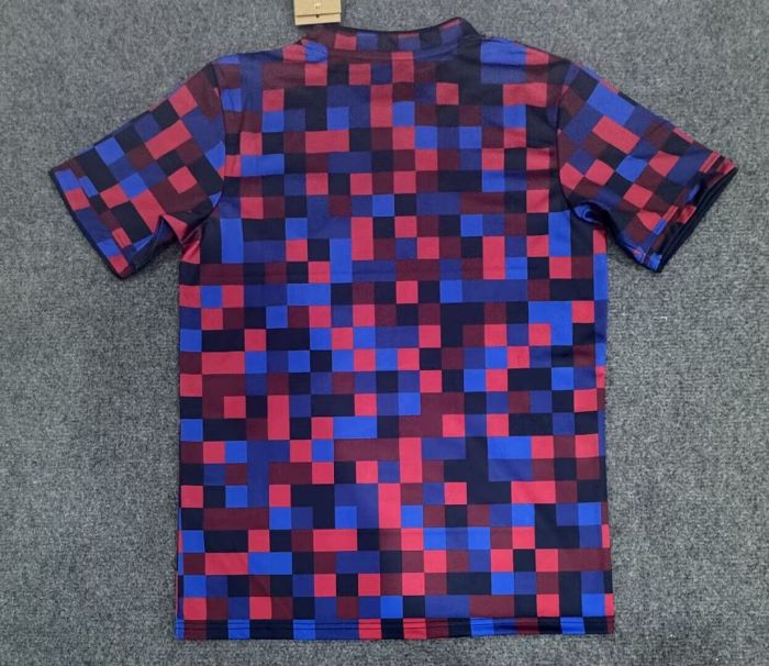 Barca Camisetas de Futbol Fans Version 2026-2027 Barcelona Blue/Red Soccer Training Jersey