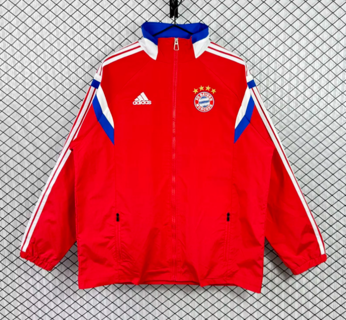 Retro Jacket 2014-2015 Bayern Munich Red Soccer Windbreaker Jacket Football Jacket