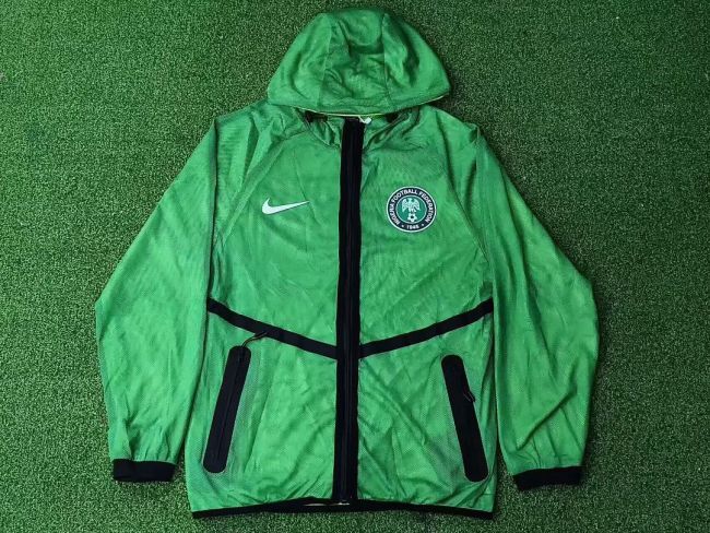 2026-2027 Nigeria Green World Cup Mesh Anthem Jacket Soccer Windbreaker Jacket Football Jacket