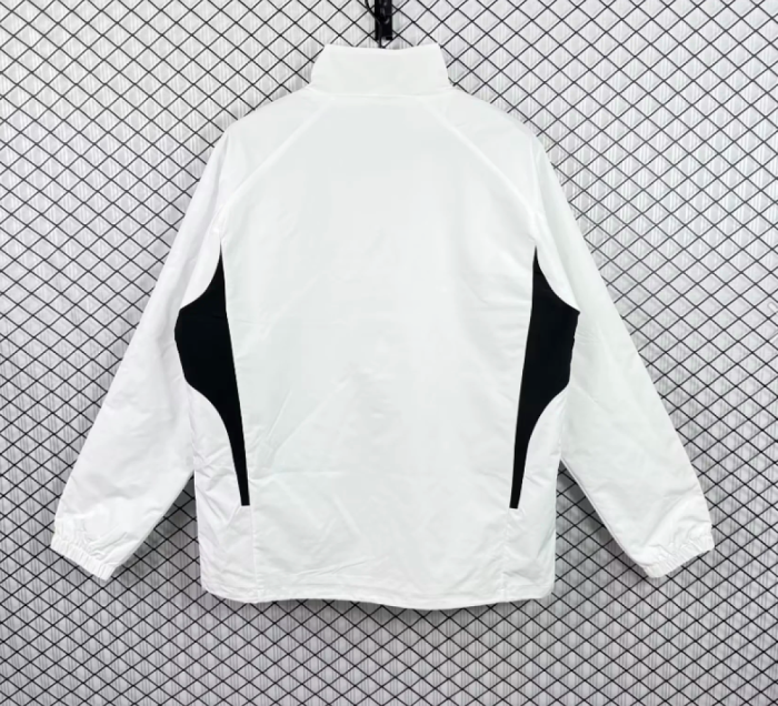 Retro Jacket 2011-2012 Real Madrid White Soccer Windbreaker Jacket Football Jacket