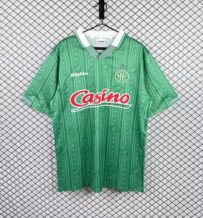 Retro Jersey 1997-1998  Saint-Étienne Home Soccer Jersey Vintage Saint-Etienne Football Shirt