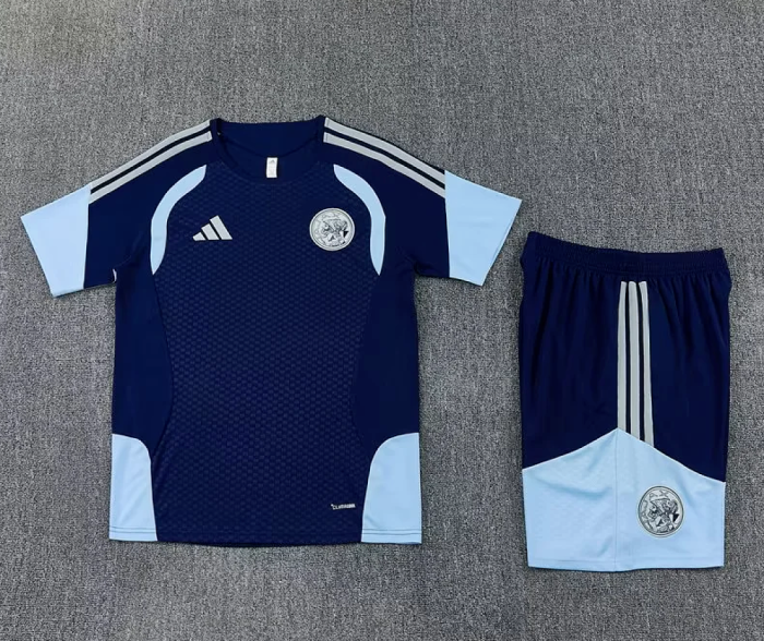 Adult Uniform 2026-2027 Ajax Dark Blue Soccer Training Jersey and Shorts Football Kits