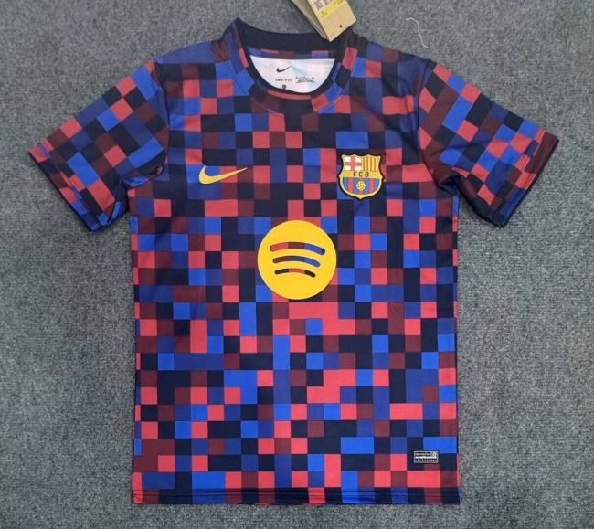 Barca Camisetas de Futbol Fans Version 2026-2027 Barcelona Blue/Red Soccer Training Jersey