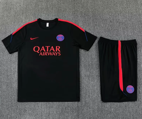 Adult Uniform 2026-2027 PSG Black/Red Soccer Training Jersey and Shorts Football Kits