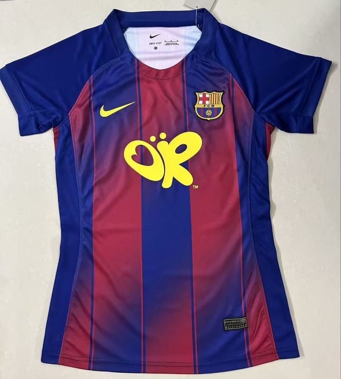 OR Version Women 2025-2026 Barcelona Olivia Version Home Soccer Jersey Girl Football Shirt