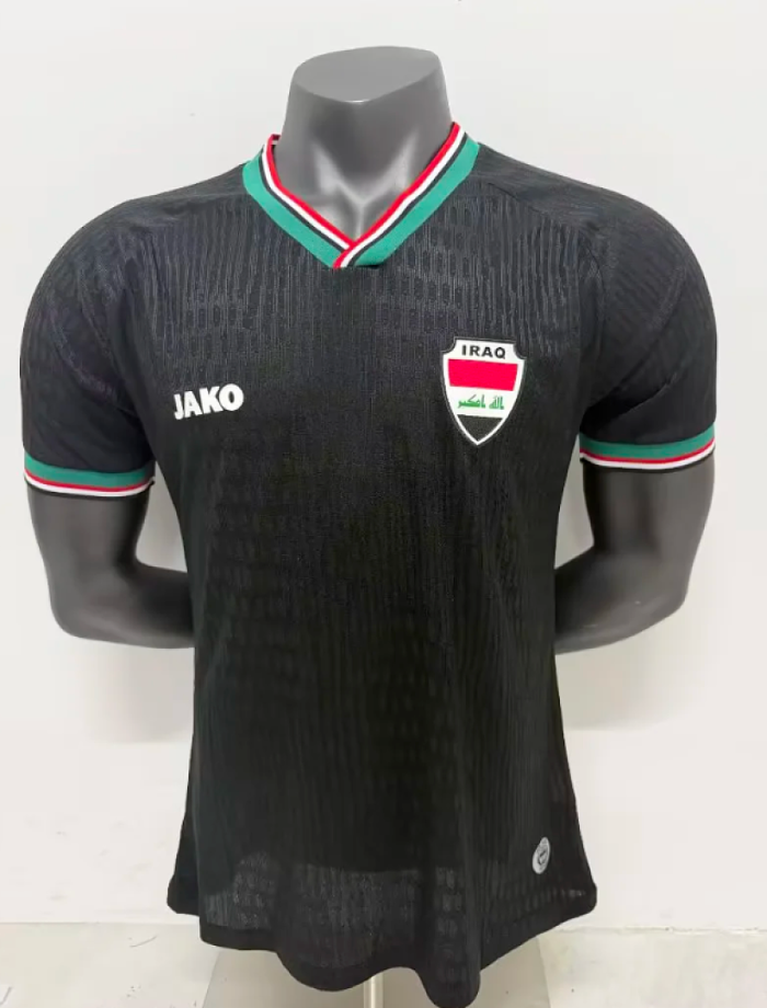 Player Version 2026 Iraq Third Away Black Soccer Jersey Football Shirt