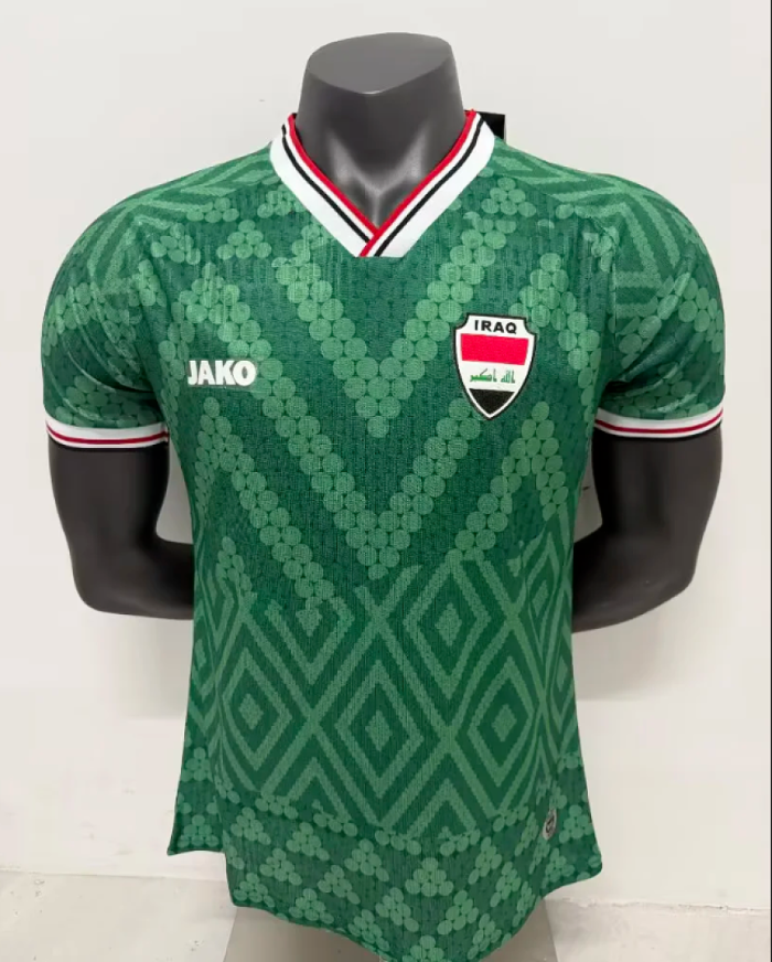 Player Version 2026 Iraq Away Green Soccer Jersey Football Shirt