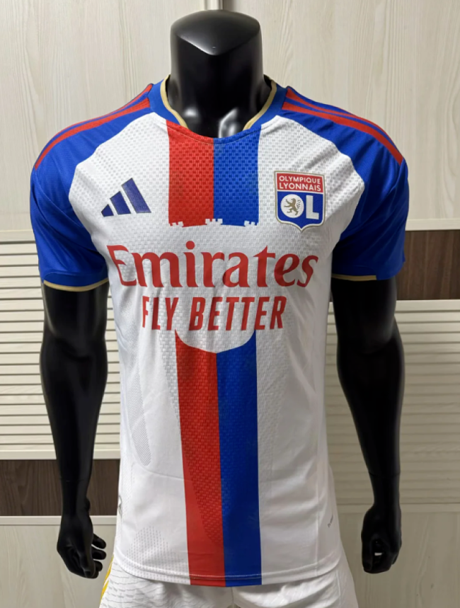 Player Version 2026-2027 Lyon Home Soccer Jersey Olympique Lyonnais Football Shirt