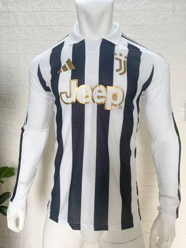 Long Sleeve Maillot Juve Shirt Player Version 2026-2027 Juventus Home Soccer Jersey Juv Football Shirt