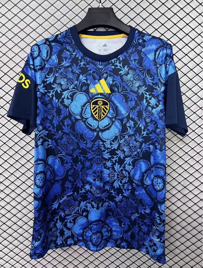 Fan Version 2026-2027 Leeds United Blue Soccer Training Jersey Football Shirt