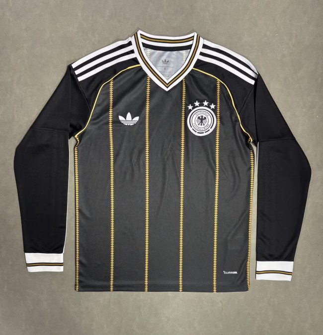 Long Sleeve Fan Version 2026 Germany Third Away Black Soccer Jersey Football Shirt