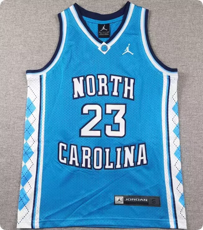 JD North Carolina 23 JORDAN Blue NBA Jersey Basketball Shirt
