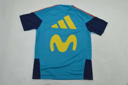 with Sponor Logo Fan Version 2026 Spain Blue Soccer Training Jersey España Camisetas de Futbol