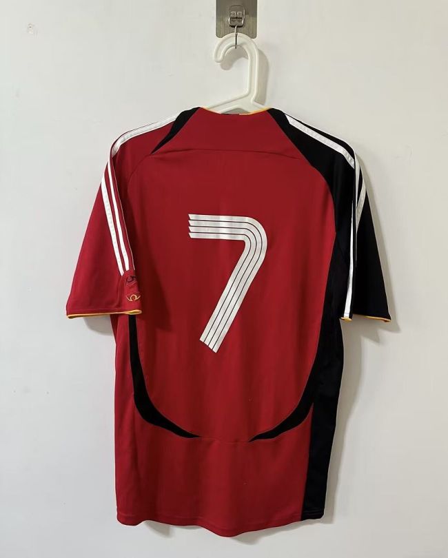 Retro Jersey 2006 Germany 7 Away Red Soccer Jersey Vintage Football Shirt