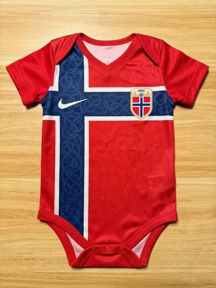 Baby Cloth 2026-2027 Norway Home Soccer Jersey Baby Onesies