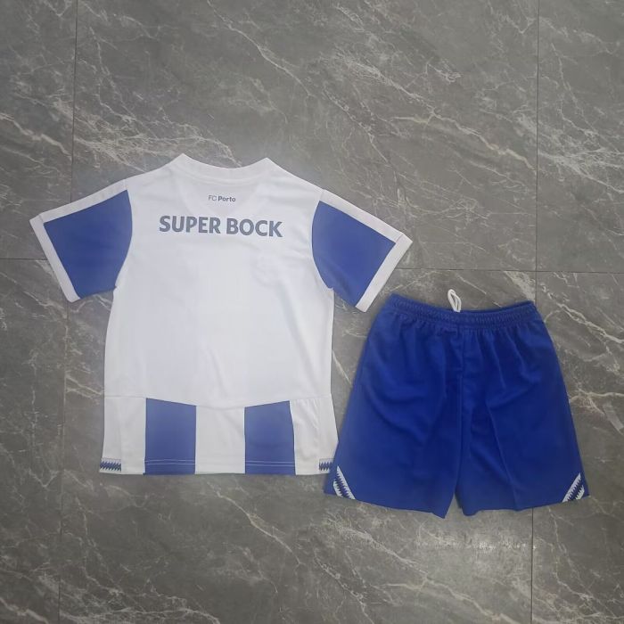 Youth Uniform Kids Kit 2026-2027 Porto Home Soccer Jersey Shorts Child Football Set