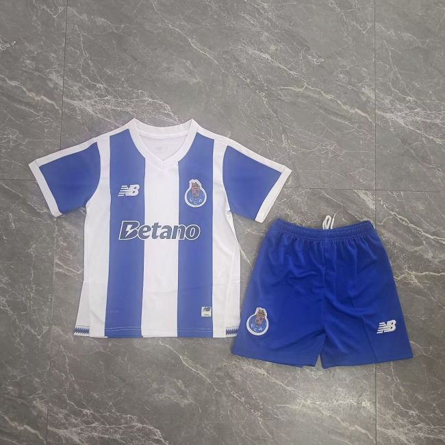 Youth Uniform Kids Kit 2026-2027 Porto Home Soccer Jersey Shorts Child Football Set