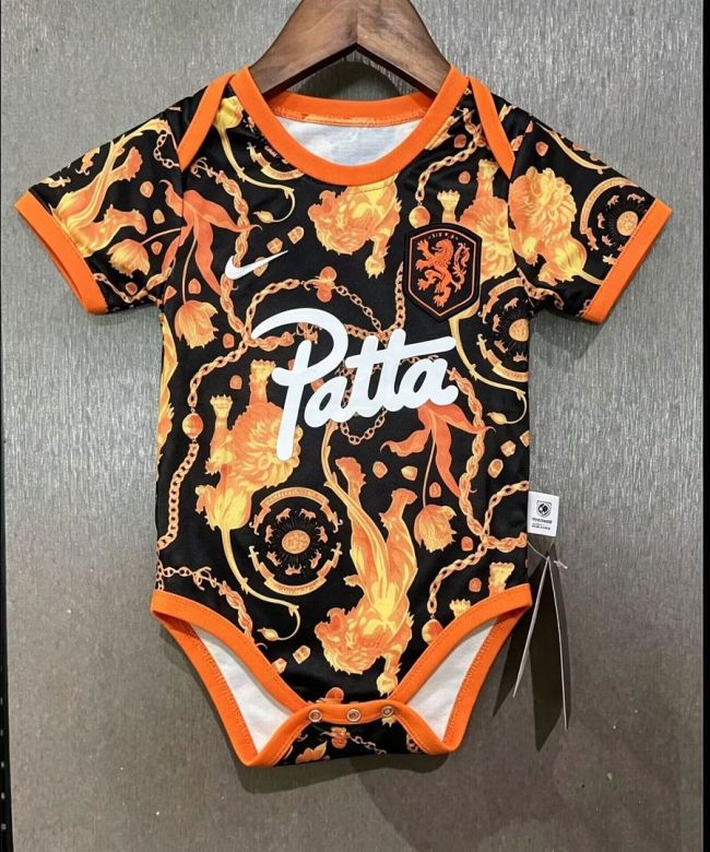 Baby Cloth 2026-2027 Netherlands Patta Version Soccer Jersey Baby Onesies