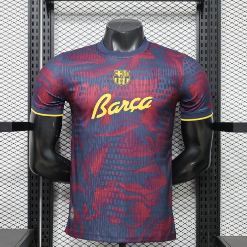 Barca Camisetas de Futbol Player Version 2026-2027 Barcelona Dark Blue/Red Special Edition Soccer Jersey