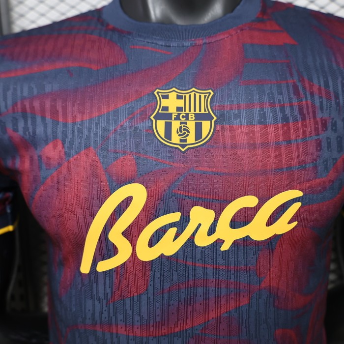 Barca Camisetas de Futbol Player Version 2026-2027 Barcelona Dark Blue/Red Special Edition Soccer Jersey