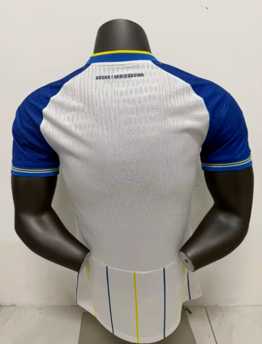 Player Version 2026 FIFA World Cup Bosnia and Herzegovina Away White Soccer Jersey Football Shirt