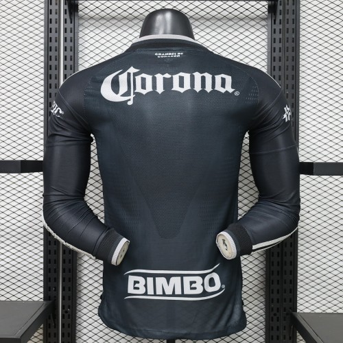 Long Sleeve Player Version 2026-2027 Club America Aguilas Away Black Soccer Jersey Football Shirt