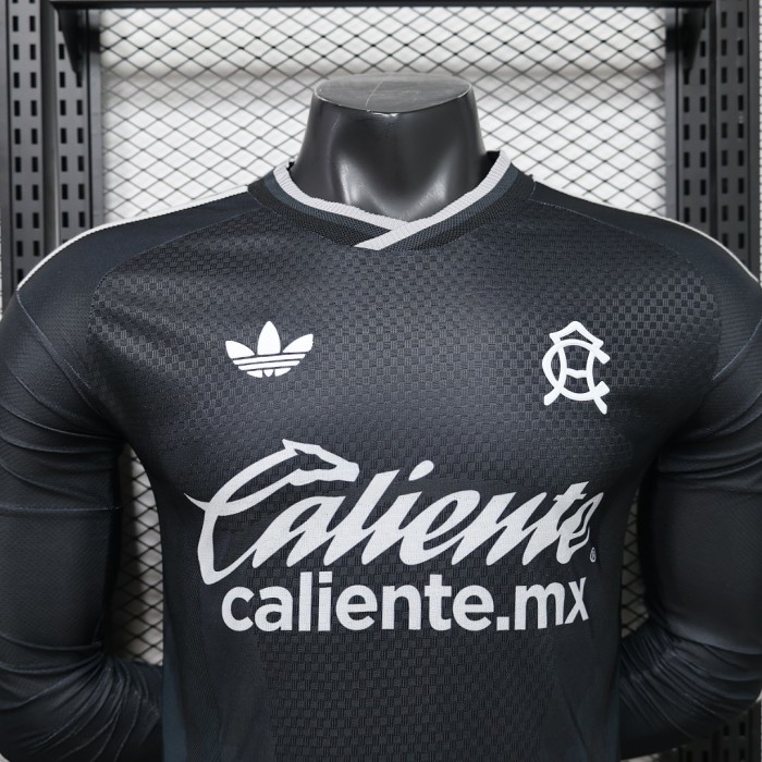 Long Sleeve Player Version 2026-2027 Club America Aguilas Away Black Soccer Jersey Football Shirt
