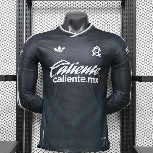 Long Sleeve Player Version 2026-2027 Club America Aguilas Away Black Soccer Jersey Football Shirt