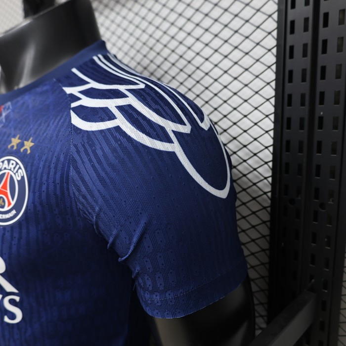 with 2 Stars Player Version 2025-2026 PSG Home Soccer Jersey Paris Football Maillot