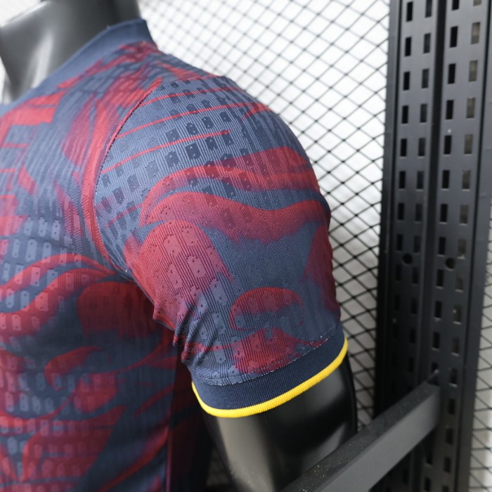 Barca Camisetas de Futbol Player Version 2026-2027 Barcelona Dark Blue/Red Special Edition Soccer Jersey