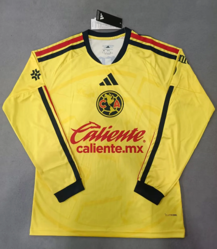 Long Sleeve 2026-2027 Club America Aguilas Home Soccer Jersey Football Shirt