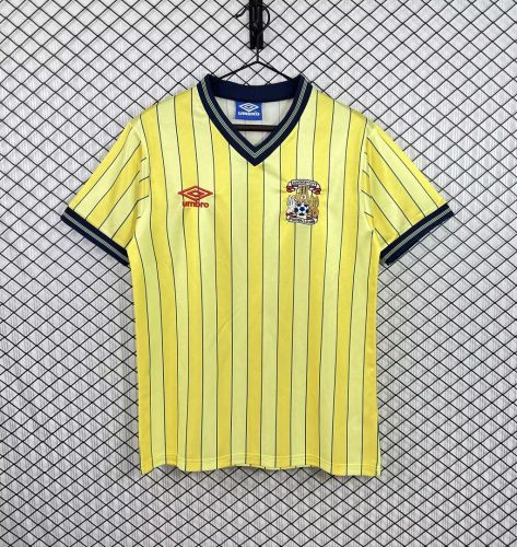 Retro Jersey 1983-1986 Coventry City Away Yellow Soccer Jersey Vintage Football Shirt