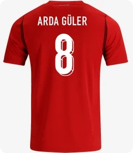 Player Version 2026 Turkey ARDA GULER 8 Away Red Soccer Jersey Football Shirt
