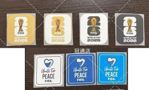 4 sets: 2026 FIFA World Cup Patch Soccer Badge+Unite for Peace FIFA Patch