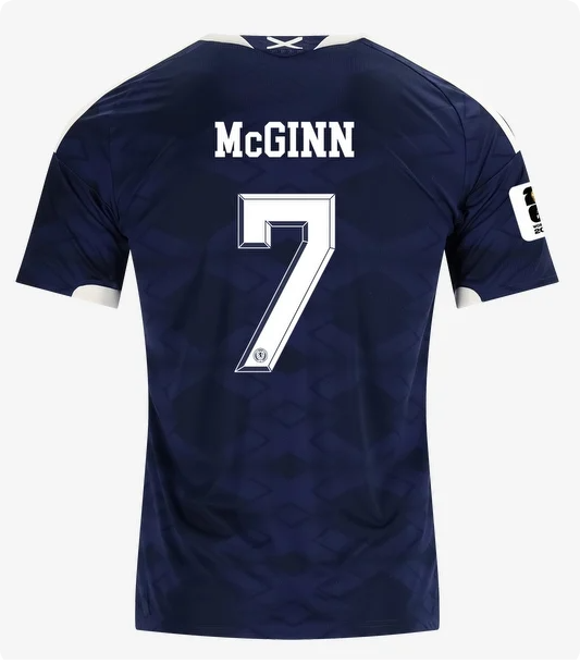 with FIFA World Cup Patch Player Version 2026 Scotland McGinn 7 Home Soccer Jersey Football Shirt
