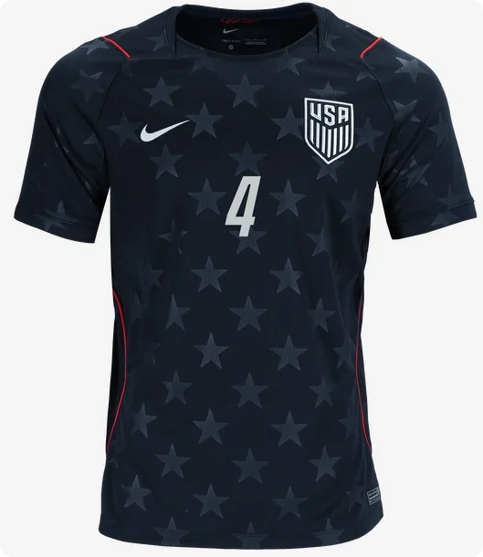 Fan Version 2026 USA Adams 4 Away Soccer Jersey United States Football Shirt