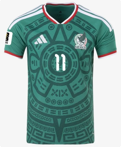 with FIFA World Cup Patch Fan Version 2026 Mexico S. Gimenez 11 Home Soccer Jersey Football Shirt