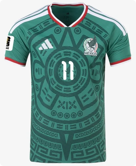 with FIFA World Cup Patch Fan Version 2026 Mexico S. Gimenez 11 Home Soccer Jersey Football Shirt