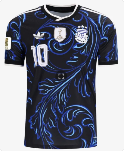 with FIFA World Champions 2022+World Cup Patch Fan Version 2026 Argentina MESSI 10 Away Soccer Jersey Football Shirt