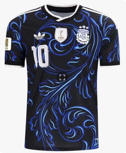 with FIFA World Champions 2022+World Cup Patch Fan Version 2026 Argentina MESSI 10 Away Soccer Jersey Football Shirt