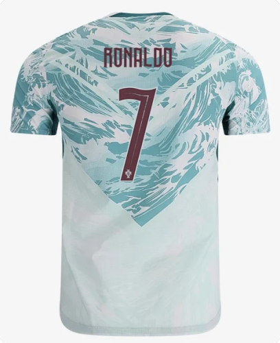 Player Version 2026 Portugal RONALDO 7 Away White/Green Soccer Jersey Football Shirt