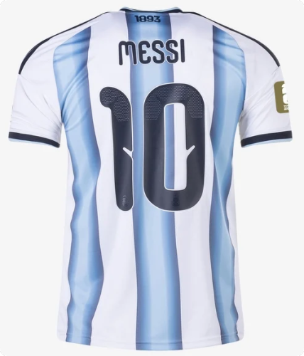 with Golden FIFA+World Cup Patch Player Version 2026 Argentina MESSI 10 Home Soccer Jersey Camisetas de Futbol