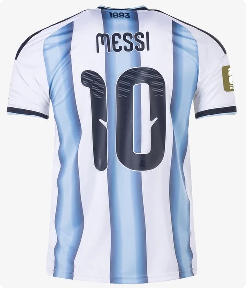 with Golden FIFA+World Cup Patch Player Version 2026 Argentina MESSI 10 Home Soccer Jersey Camisetas de Futbol