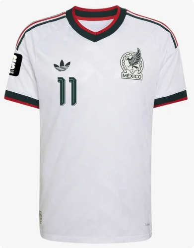 with FIFA World Cup Patch Fan Version 2026 Mexico S. Gimenez 11 Away White Soccer Jersey Football Shirt