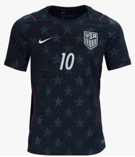 Fan Version 2026 USA Pulisic 10 Away Soccer Jersey United States Football Shirt