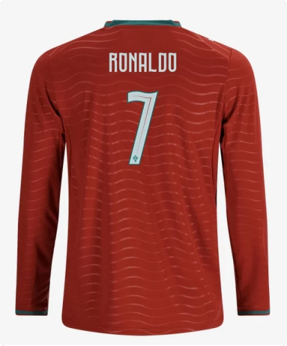 Long Sleeve Fan Version 2026 Portugal RONALDO 7 Home Soccer Jersey Football Shirt