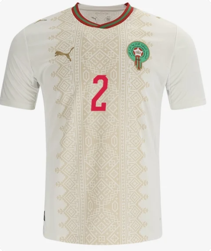 Player Version 2026 FIFA World Cup Morocco Hakimi 2 Away Soccer Jersey Football Shirt