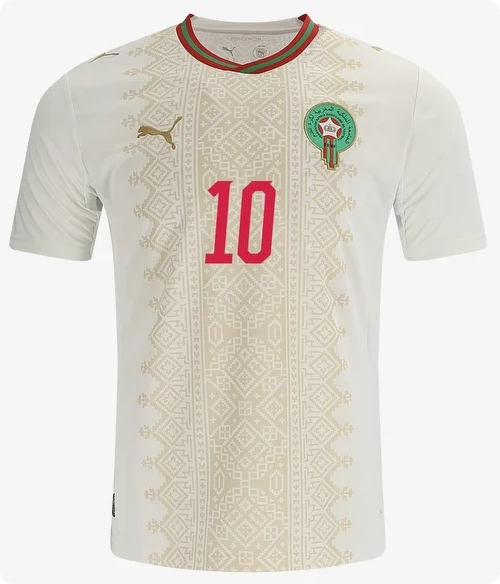 Fans Version 2026 FIFA World Cup Morocco Brahim 10 Away Soccer Jersey Football Shirt